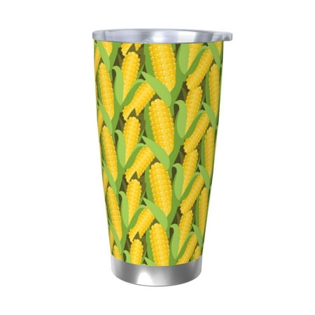 

Salouo Corn 1 Print 20oz Tumbler with Lid Stainless Steel Vacuum Insulated Tumbler Durable Insulated Coffee Mug Thermal Cup with Splash Proof Sliding Lid-Without Straw