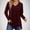Wine, variant on Oplxuo Split Side Tunic Tops for Women Basic Solid Color V Neck Blouses Pullover Fall Long Sleeve Casual Tshirt