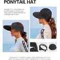 thumbnail image 2 of Sun Hats for Women UV Protection Wide Brim 2 in 1 Zip-Off Visor Summer Beach Hat Womens Packable Golf Hat, 2 of 7