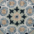 thumbnail image 7 of Ox Bay Clio 4'10" Round Green/Blue Suzani Wool Indoor Area Rug, 7 of 7