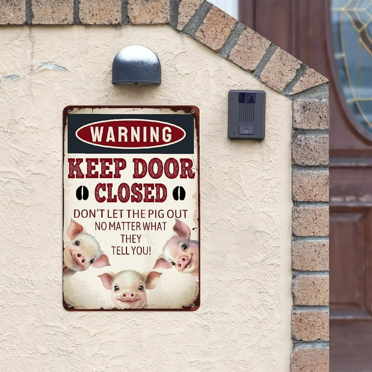 2 Sided Tin Pig OPEN CLOSED Door Sign Shop/Restaurant/Business/Store Wall Decor 2 Sided Tin Pig OPEN CLOSED Door Sign Shop/Restaurant/Business/Store Wall Decor