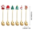 thumbnail image 3 of Cuchara de Navidad Ganfancp 6Pcs Acero Inoxidable Set de Regalo Cuchara de Postre Tenedor Cuchara de Café, 3 of 4
