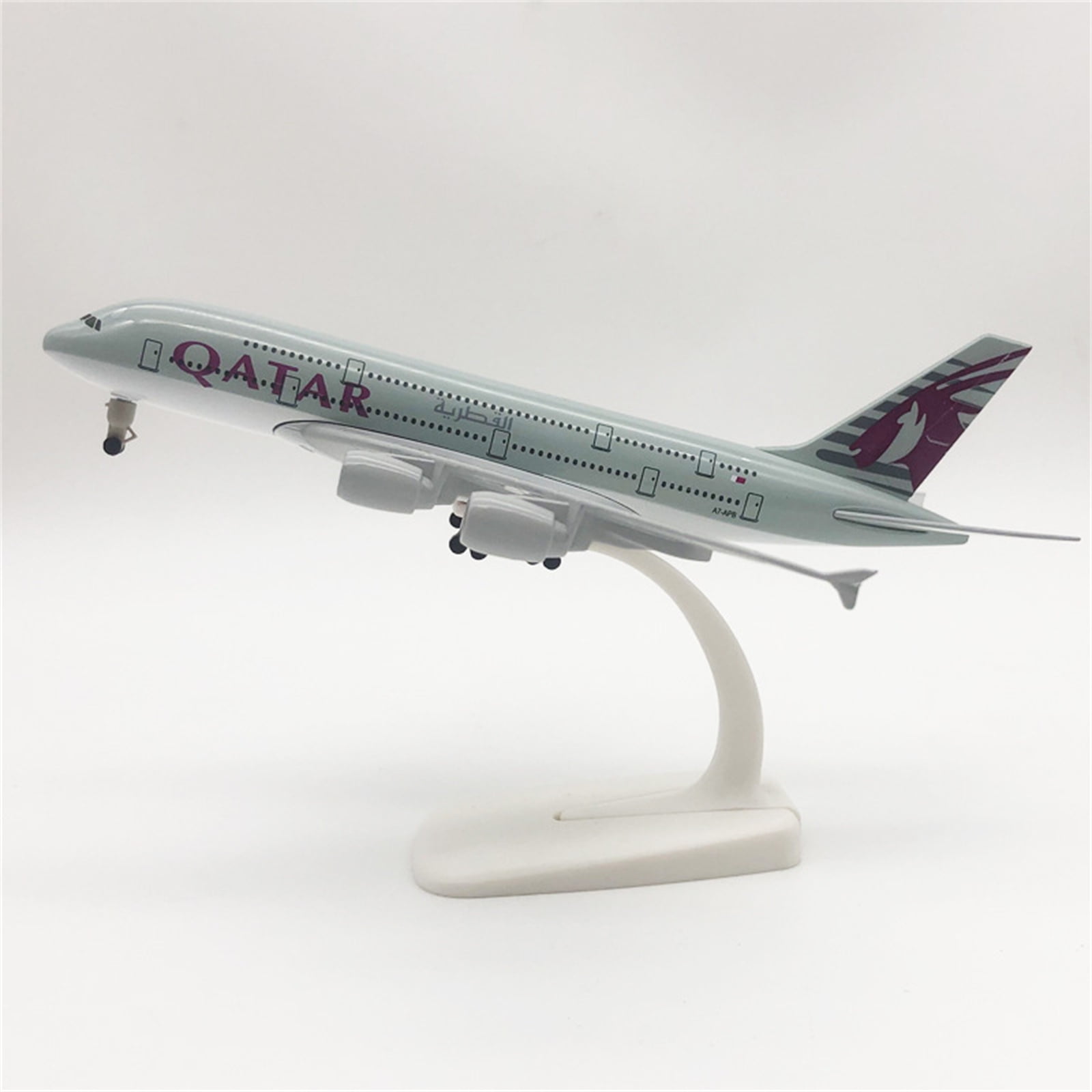 Children Toy Qatar A380 Plane Model 1:400 Scale Alloy Aircraft Collectible for Display