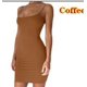 thumbnail image 1 of Minivestido Sexy con tirantes finos para mujer, vestido ceñido al cuerpo, camisola de color liso negro y blanco, vestido de verano para fiesta y Club, 1 of 7