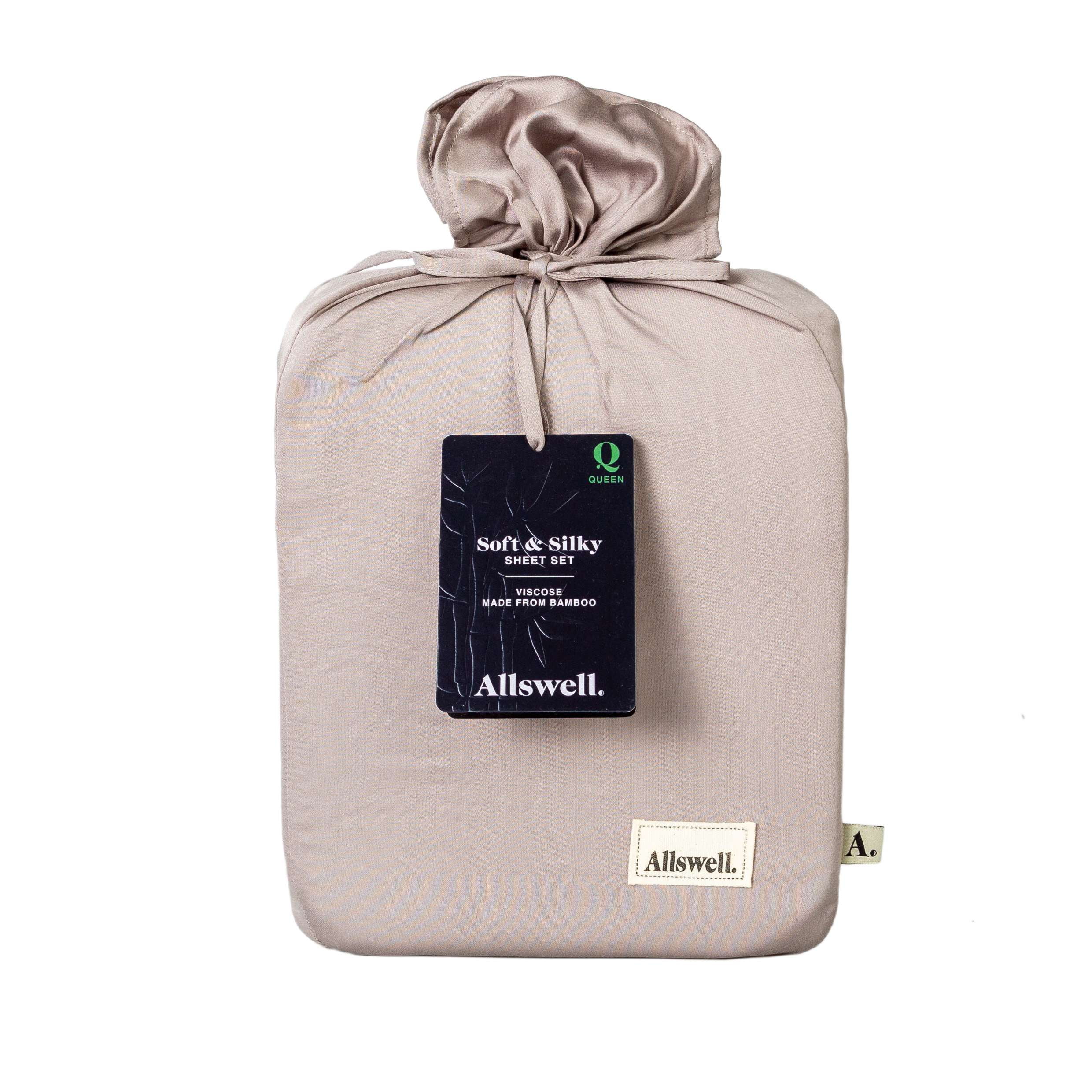 Allswell Soft & Silky Beige Viscose from Bamboo Sateen Pillowcases, King (2 Count)