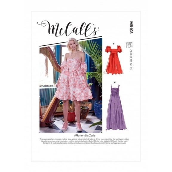 McCalls Sewing Pattern 8108 Dresses