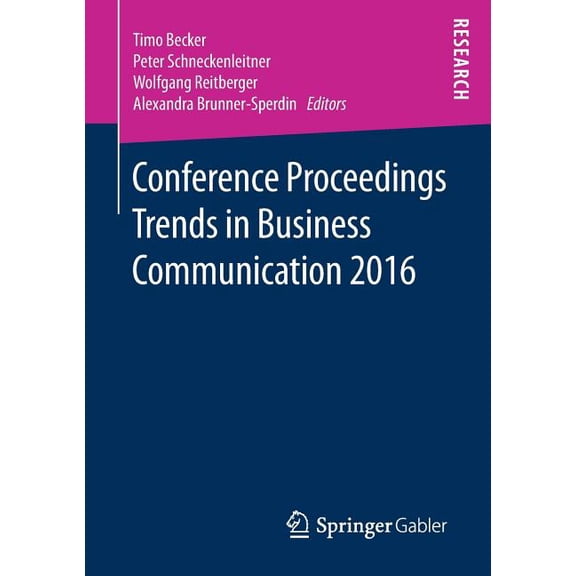 Conference Proceedings Trends in Business Communication 2016, (Paperback)
