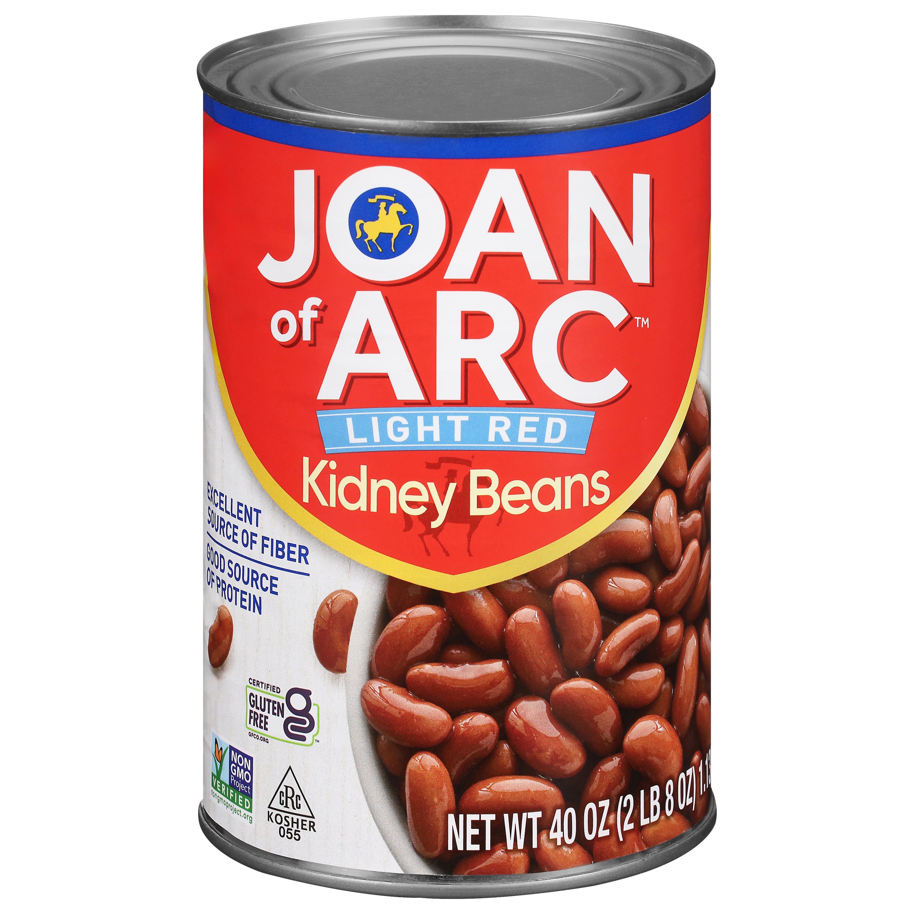 (4 pack) Joan of Arc Light Red Kidney Beans, Gluten-Free, 40 oz Can