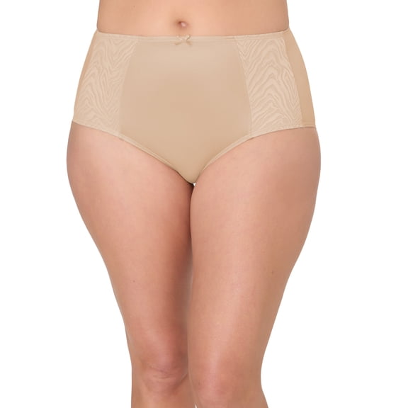 Bali Double Support Brief Almond Zebra 9 Women's