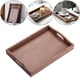 thumbnail image 2 of Bandeja para servir té de hotel, con asas dobles, creativa, rectangular, de madera lisa. M, 2 of 8