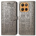 thumbnail image 1 of Funda Cartera FOXDOCK para Motorola Moto G15 , Flip PU con Relieve de Gatos y Perros, Tarjetero y Soporte, 1 of 6