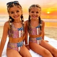 thumbnail image 3 of Grblisyd 4th of July Girl's 2 Piece Swimsuit Set American Flag Cute Bathing Suit Scoop Neck Independence Day Bikini Sets, 3 of 6