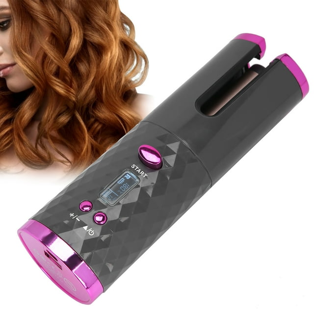 Rizador de pelo automático inalámbrico, rizador portátil e inteligente, temperatura y temporizador ajustables, rizador de carga USB para rizos u ondas en cualquier momento y en cualquier lugar(gris) Ecomeon no