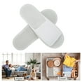 thumbnail image 4 of Unique Bargains 1Pair Disposable Slippers Foldable Open Toe Anti-slip Hotel Slippers White, 4 of 5