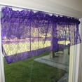 thumbnail image 2 of Floral Lace Window Valance 58 Inch Wide Purple, 2 of 3