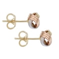 thumbnail image 3 of KoolJewelry 14k Tricolor Gold Love Knot Earrings, 3 of 5