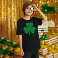 thumbnail image 2 of lnmuld St. Patrick's Day Kids Youth Short Sleeve Shirt Casual Holiday Tee for Boys & Girls Size：10-12 Years, 2 of 4