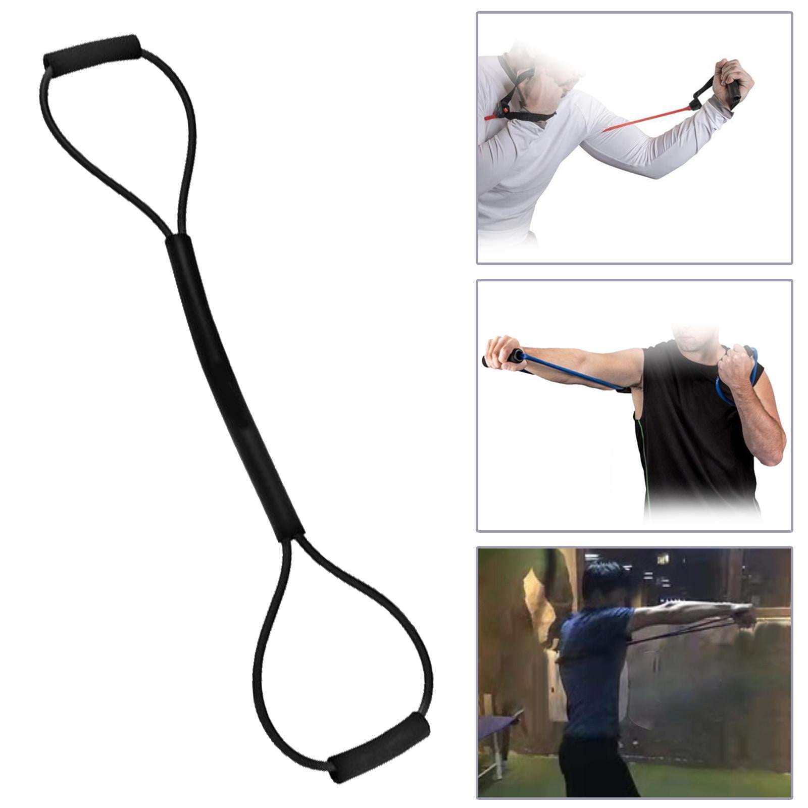 DimyFew Effective Elastic Resistance Band Pull Rope Agility Training for Boxing Punching Black 35LB