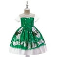 thumbnail image 2 of LNMQLPDBS Christmas Cocktail Dress Christmas Church Dress Red Girls Christmas Dress 4t Dress Church Holiday Party Outfit Girls 14-16 Clothes Kids, Green 3-4 Years, 2 of 7