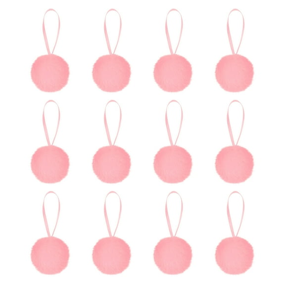 Mecorevxz 12Pcs Christmas Decorations 2.36Inch Christmas Tree Ornaments Suitable for Christmas Decor( Pink )