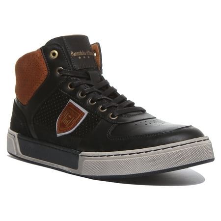 

Pantofola D Oro Frederico Mid Men s Black Hi Top Lace Up Leather Vintage Sneaker Size 12