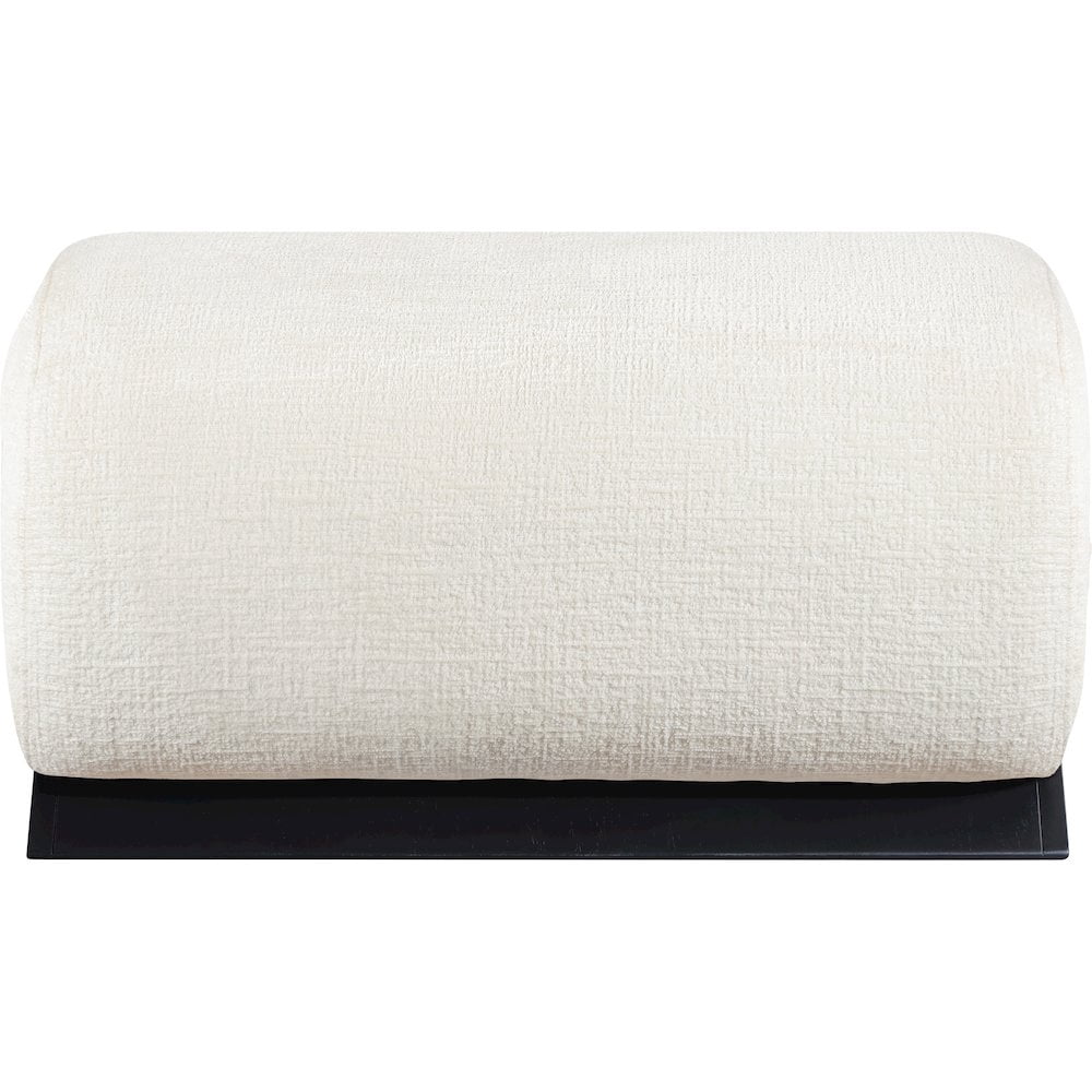 Meridian Furniture Akira Cream Upholstered Ottoman