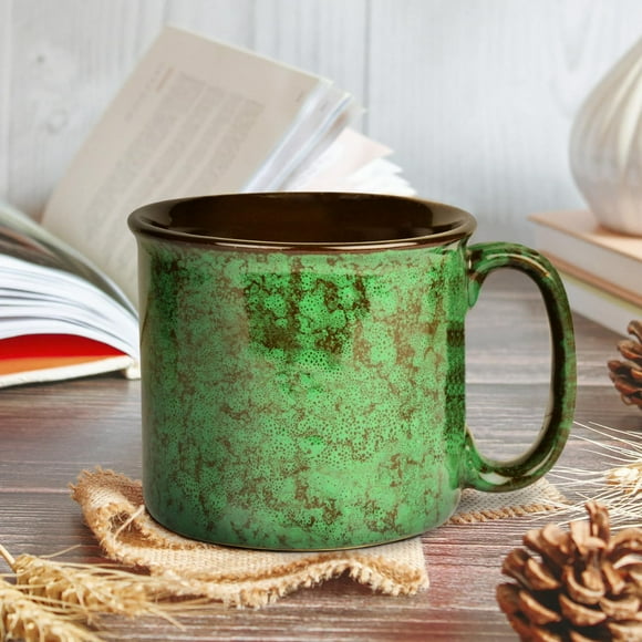 Studio Pottery Ceramic Maggi Bowl Or Mug With Handle 550ml, Emerald Green | Jumbo Ceramic Coffee & Tea Mug | Cereal Bowl | Big Milk Mug | Large Beer Mug | Gift For Him