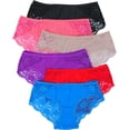 thumbnail image 5 of ToBeInStyle Junior Womens Pack of 6 Classic Cotton Blend Colorful Assorted Bikini Briefs, 5 of 8