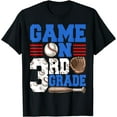 thumbnail image 1 of Game On 3rd Grade With Baseball Player First Day Of School T-Shirt - White - L, 1 of 4
