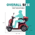 thumbnail image 3 of SKRT Large 4 Wheels Mobility Scooter (XW-E05), Electric Heavy Duty Wheelchair Device, 400 LBS Capacity for Seniors & Adults, Speed Adjust, No Assemble Required, 3 of 6