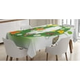 thumbnail image 1 of Ambesonne Letter D Tablecloth Rectangular Table Cover, Exotic Abloom Wings, 60"x90", Green Multicolor, 1 of 3