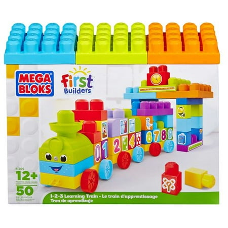 Mega Bloks First Builder 1-2-3 Learning Train Play Set