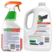 Shout Active Enzyme Laundry Stain Remover, Triple-Acting Formula Clings, Penetrates, and Lifts 100+ Types of Everyday Stains – 22 fl oz Trigger Spray with 60 fl oz Refill