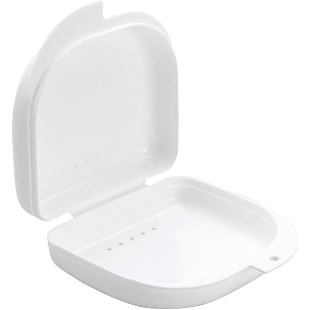 2 uds estuche con aberturas de ventilación y broches tapa abatible caja de protección Dental de pino azul