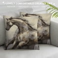 thumbnail image 3 of Fenyluxe Horse Pillow Covers Short Plush Indoor Outdoor Sofa Couch Case Zipper Closure 1PC 22x22in, 3 of 5