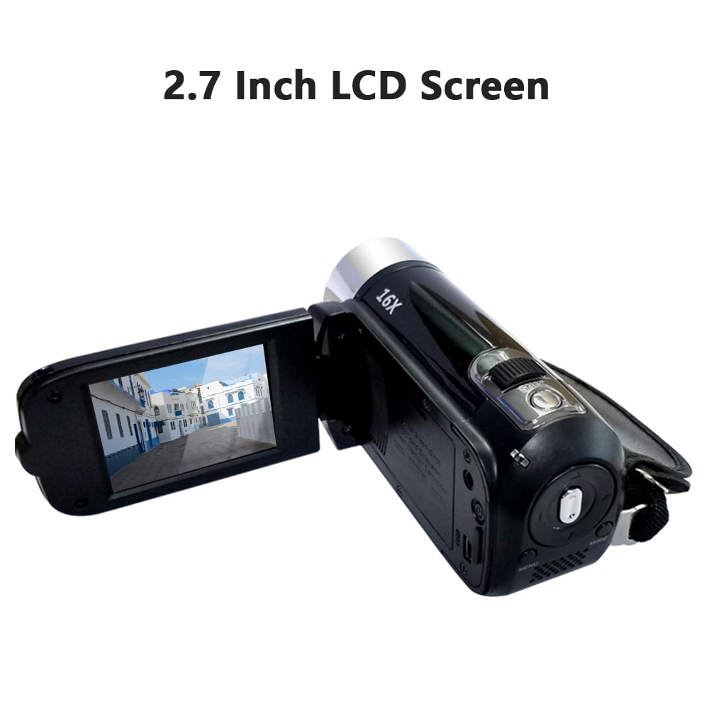 Carevas Portable 1080P High Definition Digital Video DV Camcorder 16MP 2.7 Inch LCD Screen 16X Digital Zoom Built-in Battery