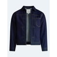 thumbnail image 6 of Free Assembly Men's Pleated Zip Front Denim Jacket, Sizes XS-3XL, 6 of 7
