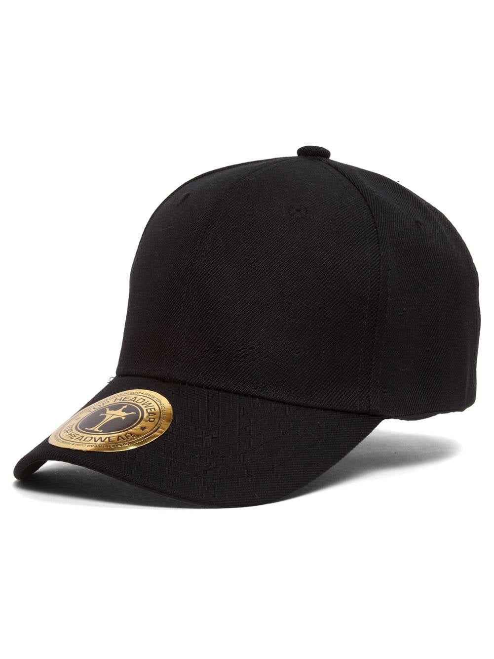 Top Headwear 12-Pack Adjustable Baseball Hat - Black