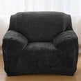 thumbnail image 4 of CHOK 2024 Housse de Chaise en Velours de Luxe Extensible Lavable Gris Argenté, 4 of 7