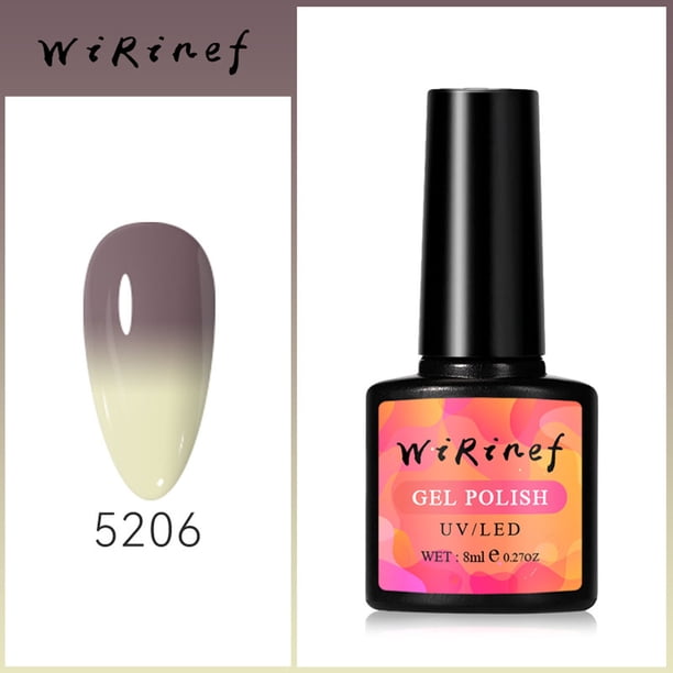 Esmalte de uñas en gel que cambia de color, con cambio de temperatura, esmalte de uñas en gel, esmalte de uñas en gel, colección Sky, uñas con degradado, para decoración de uñas DIY en casa.