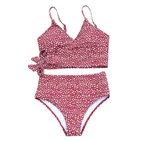 Womens Swimsuits Two Piece High Waisted High Cut Ribbed Cutout Bathing High Waisted Bikini Set