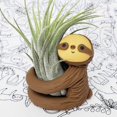 thumbnail image 4 of 3 (Package) Sloth Planter Ceramic Planter Cache Pot Sleepy Sloth Sloth Planters Pots Indoor for Succulent Air Plants Cactus Ceramic Cute Flower Pot, 4 of 5