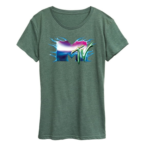 MTV - Logo Liquid Metal - Women's Short Sleeve Graphic T-Shirt