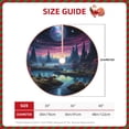 thumbnail image 2 of Fotbe Fantasy Landscape Starry Night Pattern Christmas Tree Skirt, Tree Skirts Plush Christmas Decorations, Christmas Tree Skirts Xmas Decorations Holiday Party Decor-48", 2 of 6