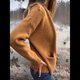 thumbnail image 4 of Cárdigan de Punto con Cremallera para Mujer, Larga, Cuello Alto, Abrigo con Bolsillos Amarillo L, 4 of 6