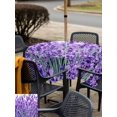 thumbnail image 6 of Square Outdoor Tablecloth with Umbrella Hole Lavender Botanical Art Outside Table Cloth Waterproof Patio Table Cover Verdant Flower Purple Zipper Tablecloths for Picnic Party Camping 54x54 Inch, 6 of 8
