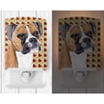thumbnail image 2 of Caroline's Treasures SC9230CNL Boxer Fall Leaves Portrait Ceramic Night Light, 6x4x3", multicolor, 2 of 2