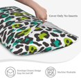 Disketp Green Leopard Pillowcase, Queen Size Pillow Cases for Bedroom