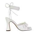 thumbnail image 3 of XY London Womens Rhegan Chain Detail Lace Up High Heels, 3 of 4