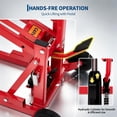 thumbnail image 6 of Garvee Lawn Mower Lift Jack 550 Lbs Capacity, Adjustable Width and Height, Zero Turn Mower Lift with 2pcs 3.3ft Straps, Safety Lock, for Tractors, ATVs, UTVs, Red, 6 of 9